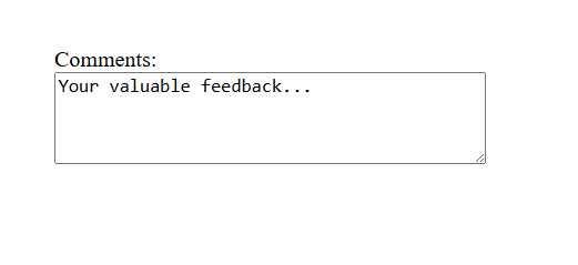 Textarea Example